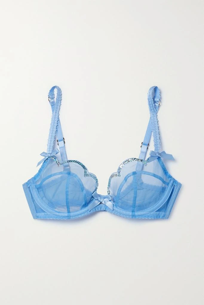 商品L'Agent by Agent Provocateur|Lorna Party 亮片缀饰绢网带钢圈软杯文胸  - 34A,价格¥552,第1张图片