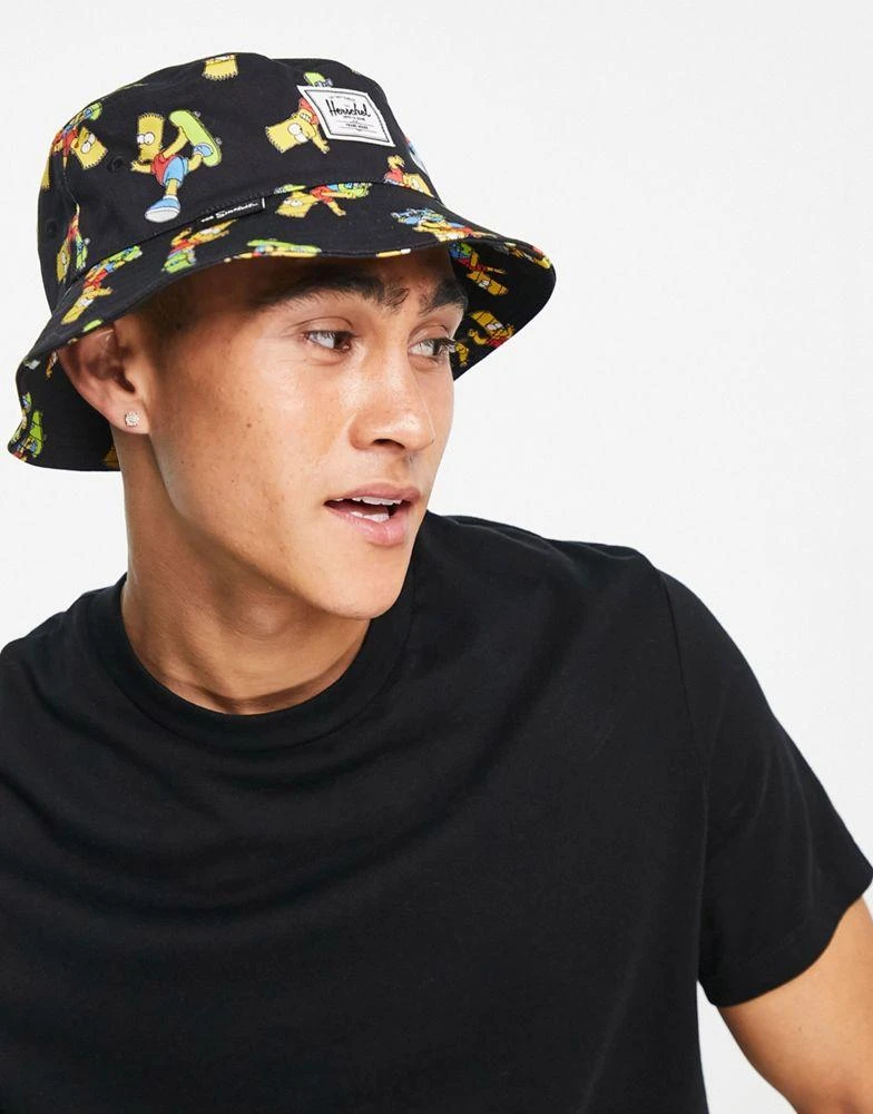 商品Herschel Supply|Herschel Supply Co Bart Simpson bucket hat in black,价格¥288,第3张图片详细描述