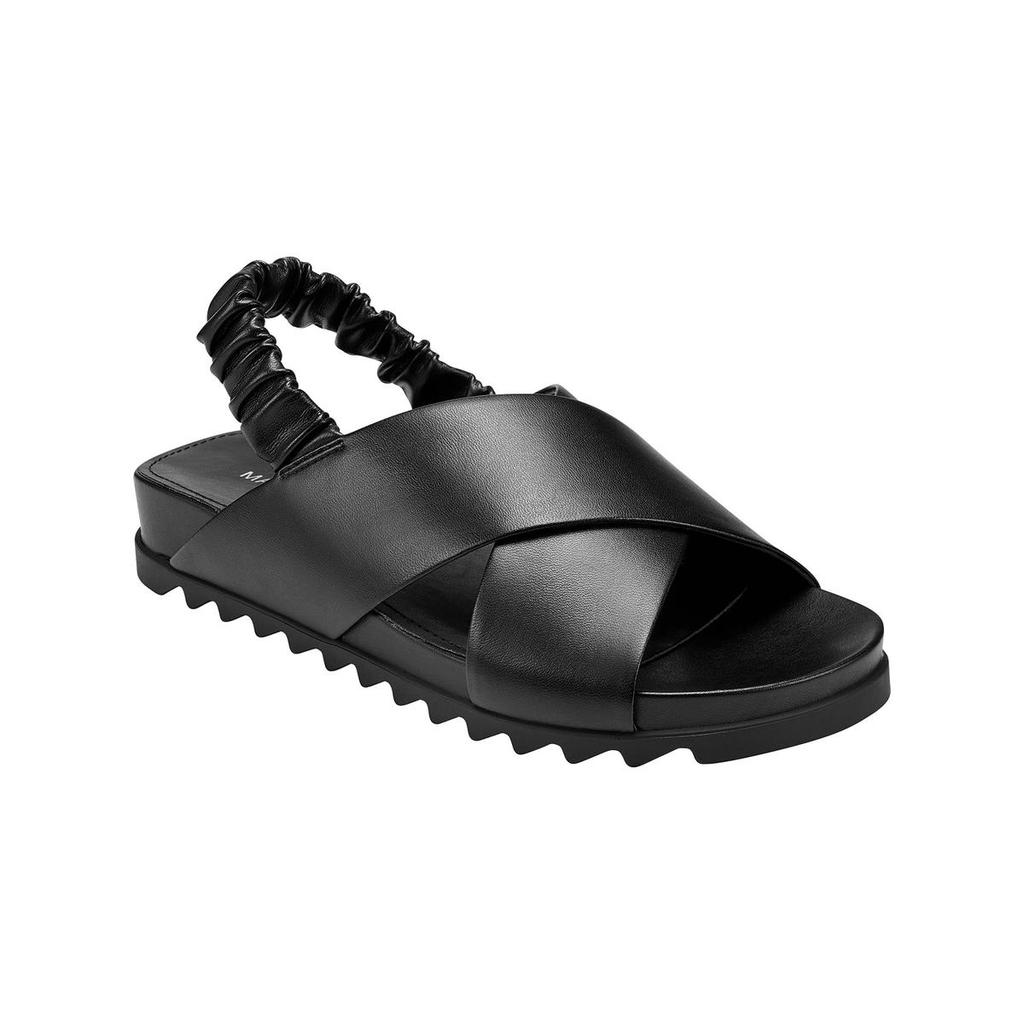 Marc Fisher Womens Jivin Faux Leather Flat Slingback Sandals商品第1张图片规格展示