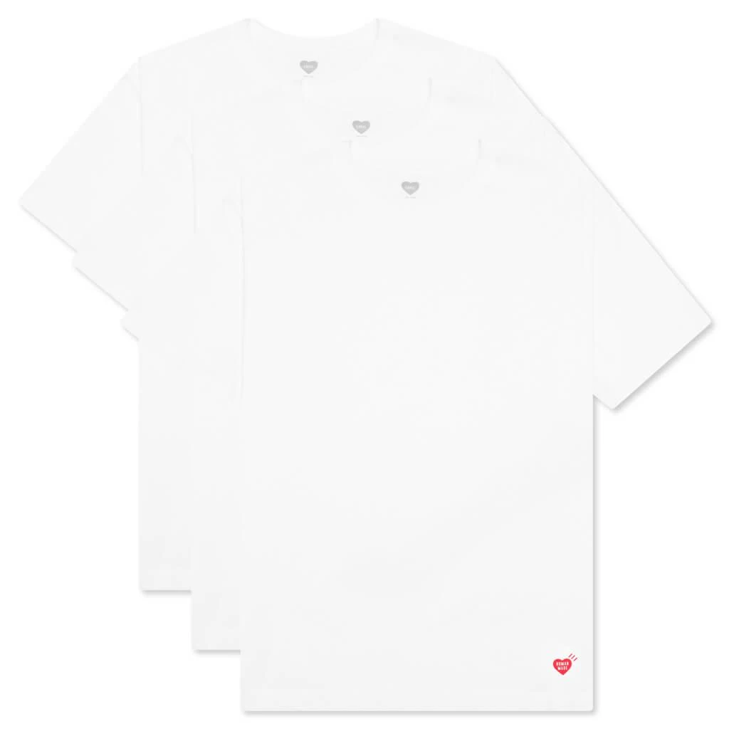 商品Human Made|3 Pack T-Shirt Set - White,价格¥560,第1张图片