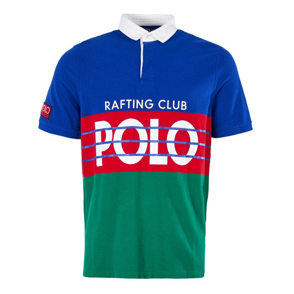 商品Ralph Lauren|Ralph Lauren Classic Fit Rugby Polo Shirt - Royal / Multi,价格¥414,第1张图片