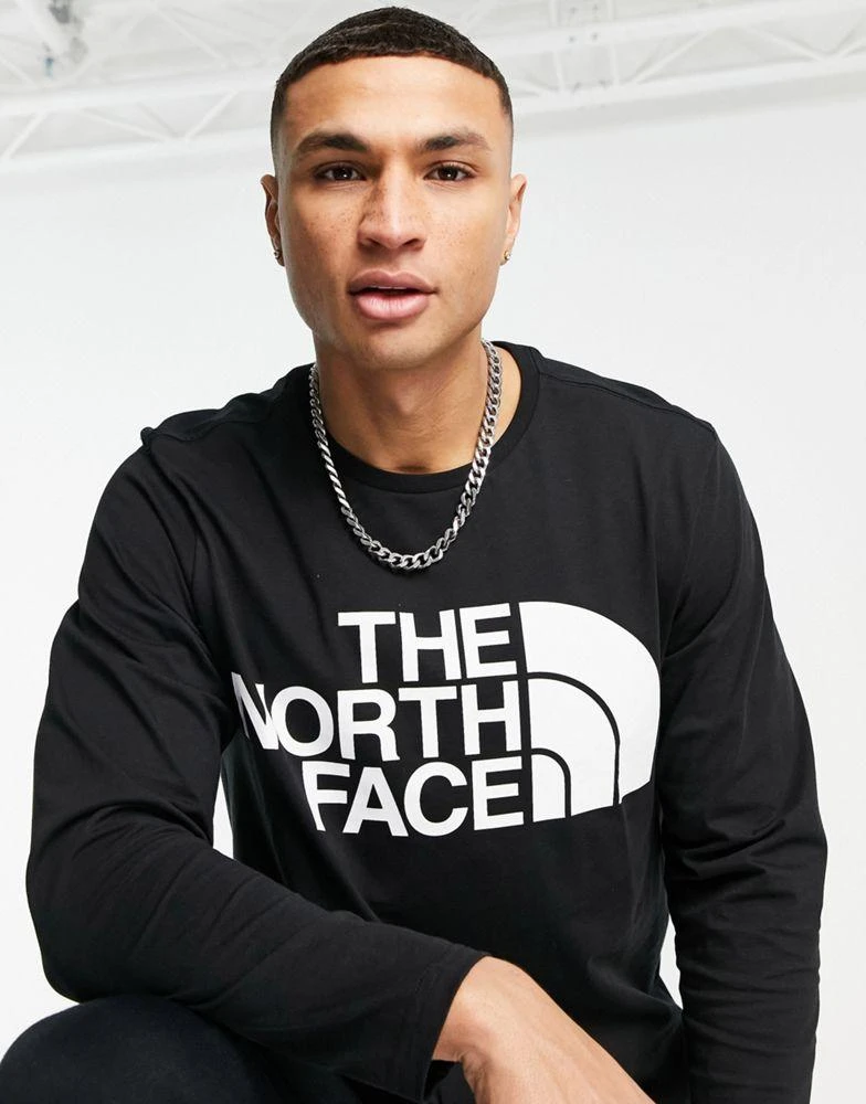 商品The North Face|The North Face Standard logo long sleeve t-shirt in black,价格¥335,第1张图片