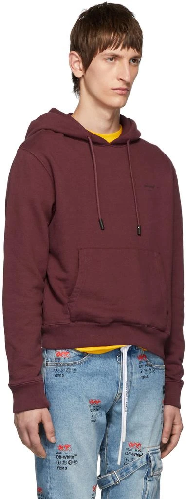 商品Off-White|Burgundy Logo Slim Hoodie,价格¥1601,第2张图片详细描述