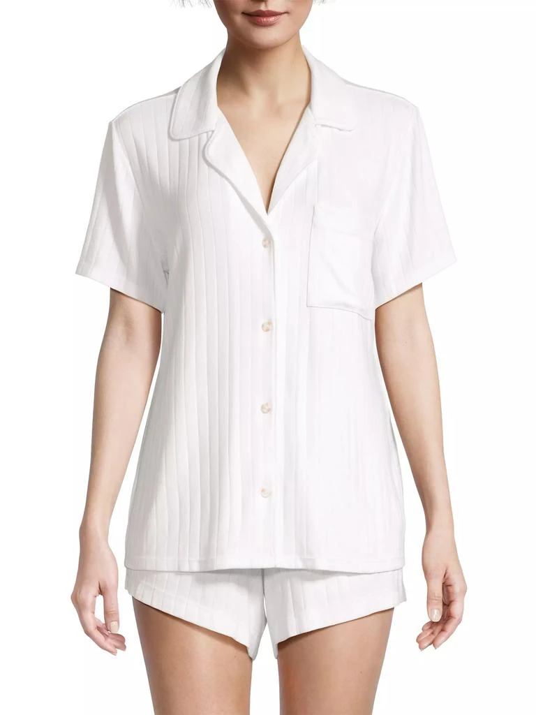 商品Eberjey|Gisele Rib Relaxed Short PJ Set,价格¥1027,第3张图片详细描述