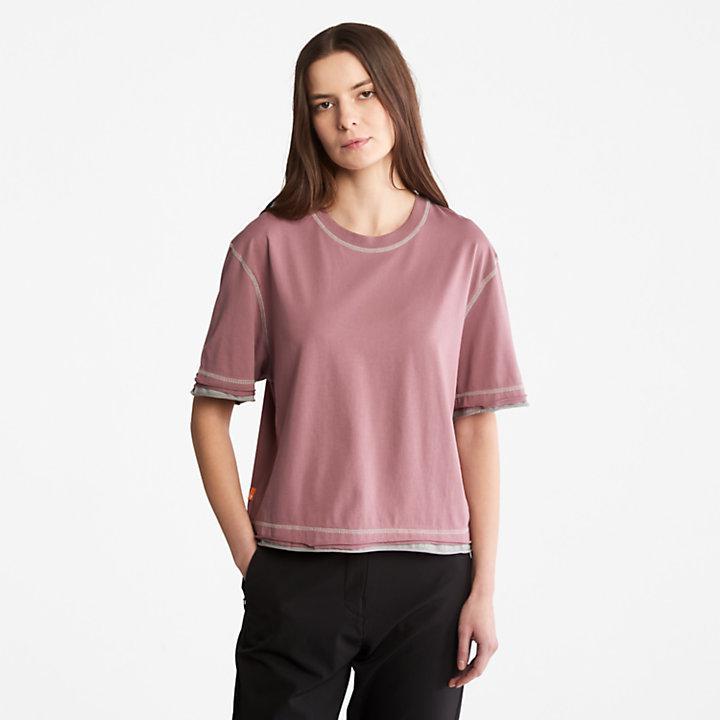 商品Timberland|Anti-Odour Supima® Cotton T-Shirt for Women in Pink,价格¥185,第1张图片