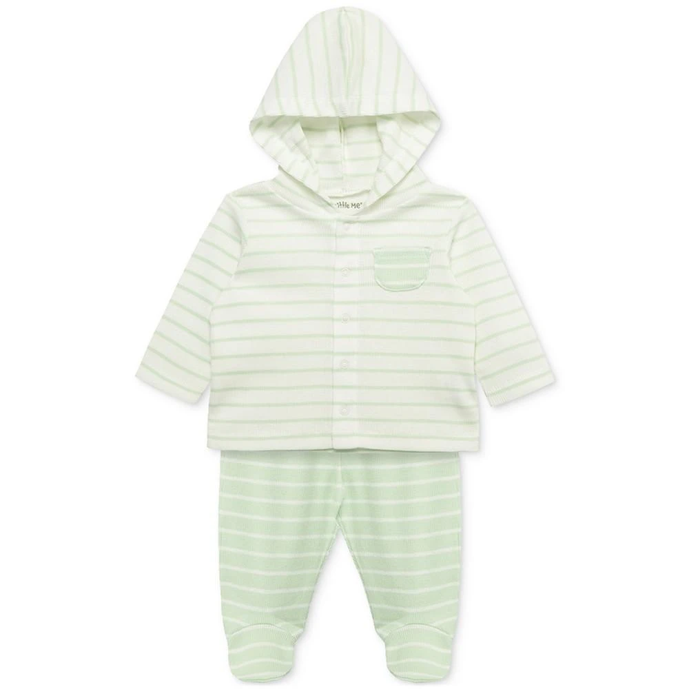 商品Little Me|Baby Joy Striped Cardigan and Footed Pants, 2 Piece Set,价格¥298,第3张图片详细描述