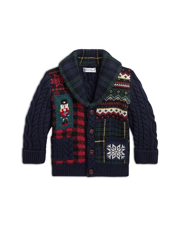 商品Ralph Lauren|Boys' Patchwork Intarsia Cardigan - Baby,价格¥512,第1张图片