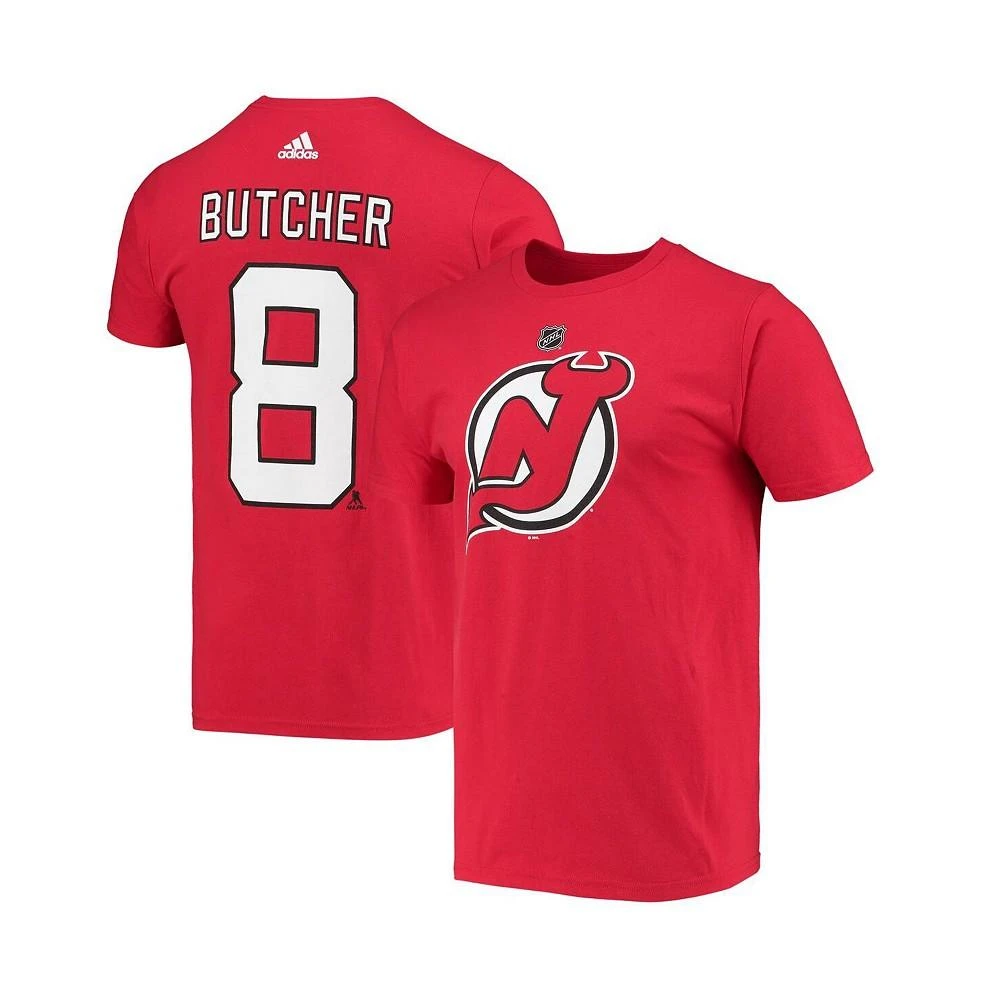 商品Adidas|Men's Will Butcher Red New Jersey Devils Name and Number T-shirt,价格¥263,第1张图片