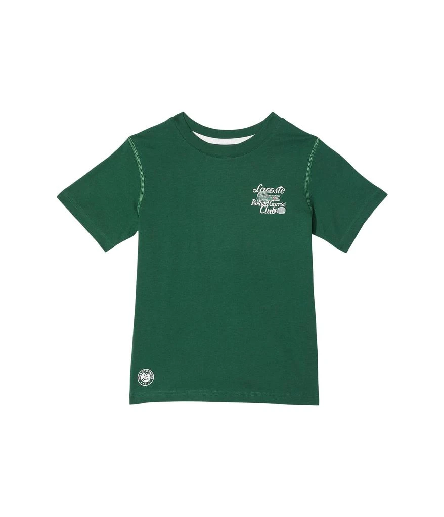 商品Lacoste|Short Sleeve Roland Garros Clube Crew Neck T-Shirt (Little Kids/Big Kids),价格¥316,第1张图片详细描述