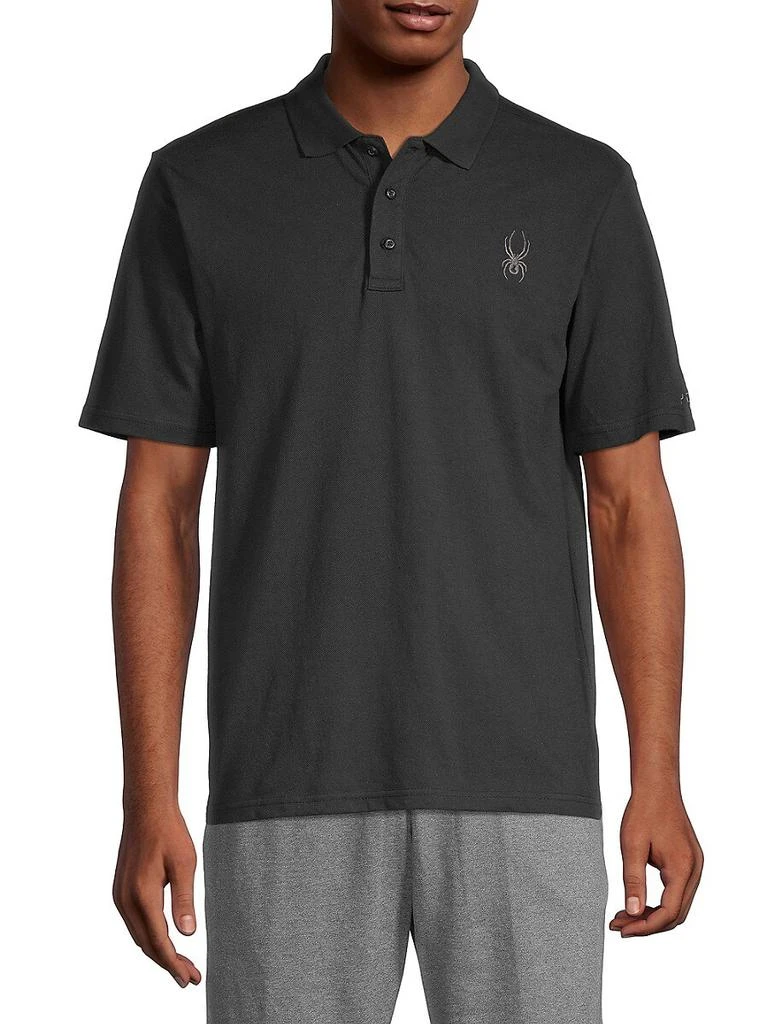 商品Spyder|3-Button Polo Black,价格¥142,第1张图片