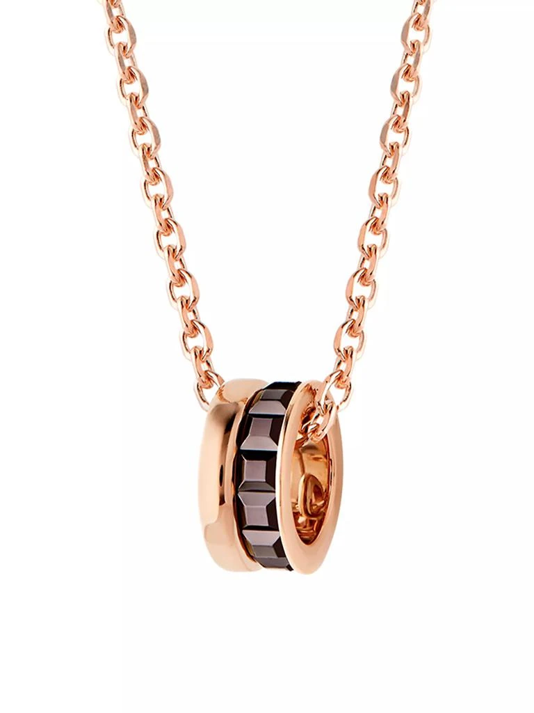 商品Boucheron|Unisex Quatre Classique 18K Rose Gold &amp; PVD Mini Pendant Necklace,价格¥14813,第1张图片