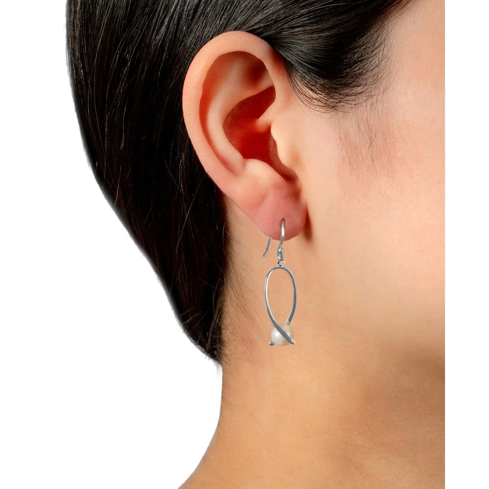 商品Giani Bernini|Cultured Freshwater Pearl (7mm) Wire Drop Earrings, Created for Macy's,价格¥112,第2张图片详细描述