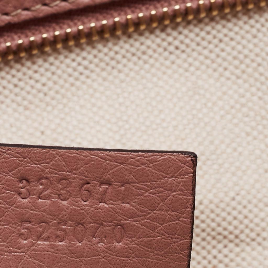 Gucci Dusty Pink Pebbled Leather Bree Tote商品第8张图片规格展示