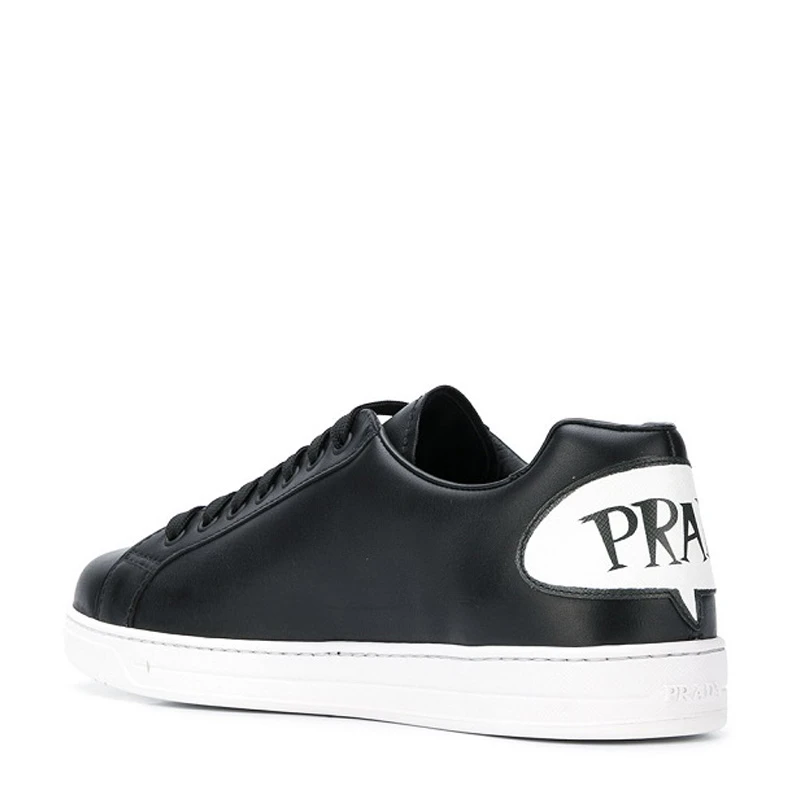 Prada 普拉达 男士皮革圆头logo印花鞋尾经典百搭休闲板鞋 4E3299-3KE5-F0967 商品