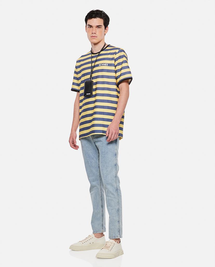 商品SUNNEI|SUNNEI X BIFFI striped cotton t-shirt,价格¥757,第4张图片详细描述
