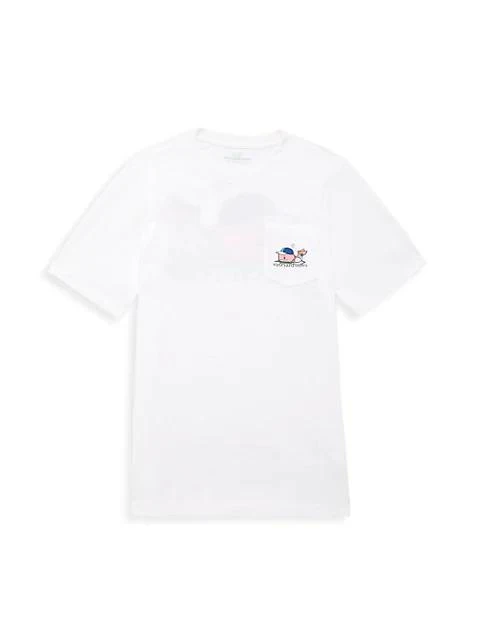 商品Vineyard Vines|Little Boy's & Boy's Baseball Whale Pocket T-Shirt,价格¥132,第1张图片