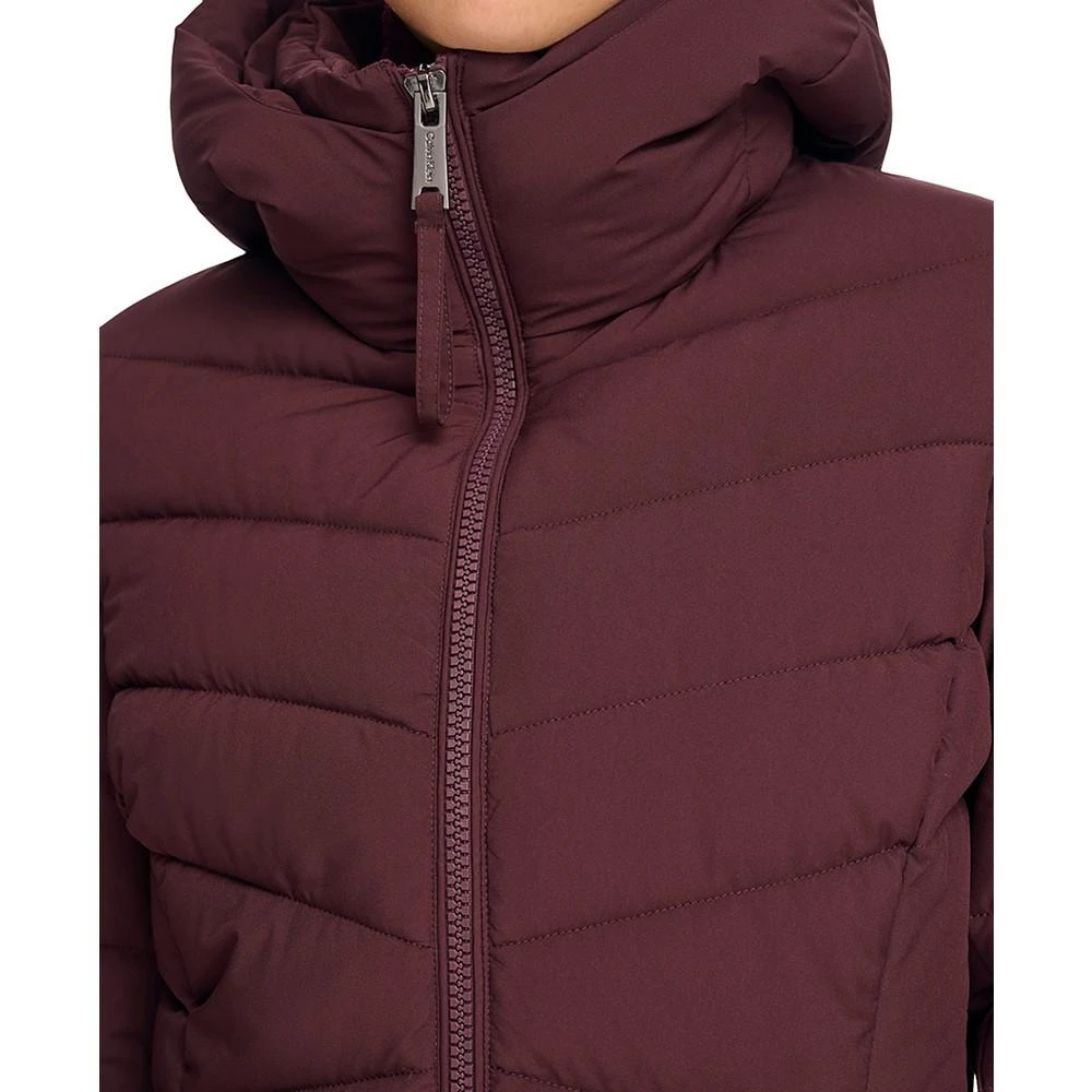 商品Calvin Klein|Women's Hooded Stretch Puffer Coat, Created for Macy's,价格¥1098,第4张图片详细描述