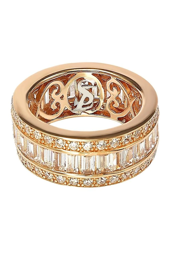 商品Suzy Levian|14K Rose Gold Plated Sterling Silver Baguette-Cut & Round-Cut CZ Eternity Band,价格¥1502,第3张图片详细描述