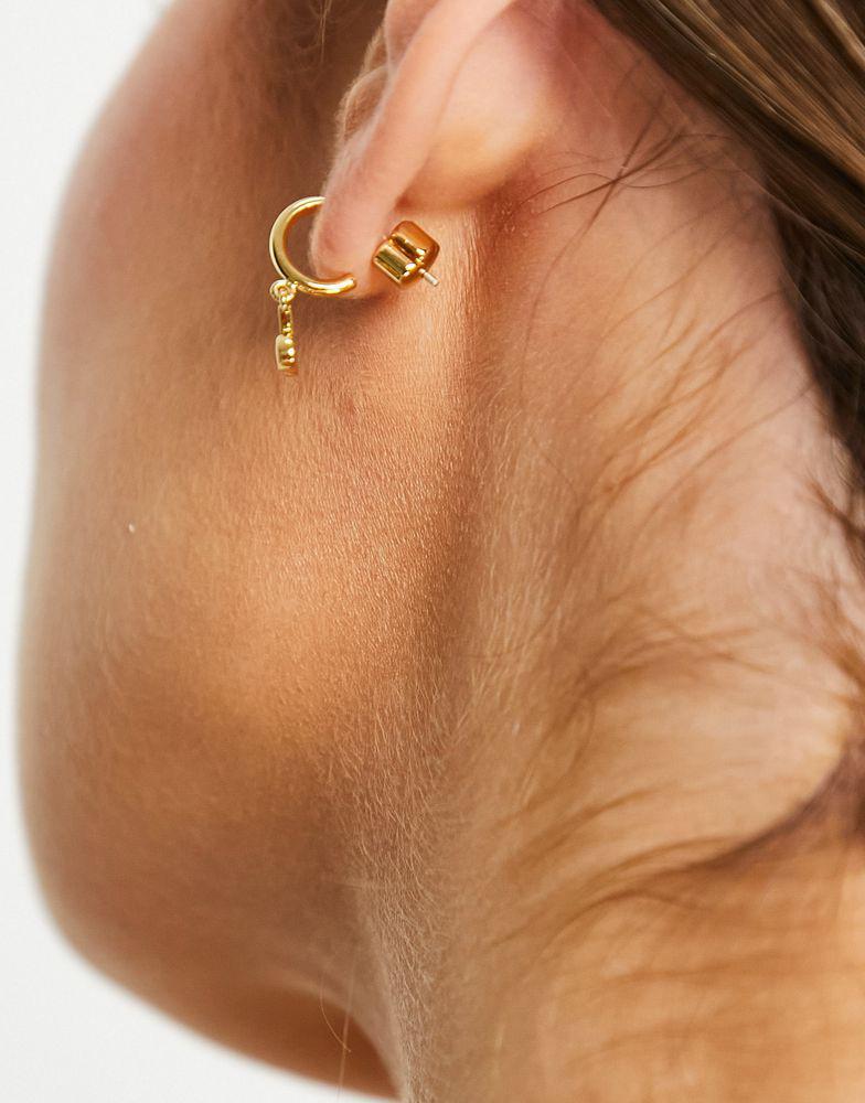 商品Kate Spade|Kate Spade I Do bridal huggy hoop earrings in gold plate,价格¥254,第5张图片详细描述