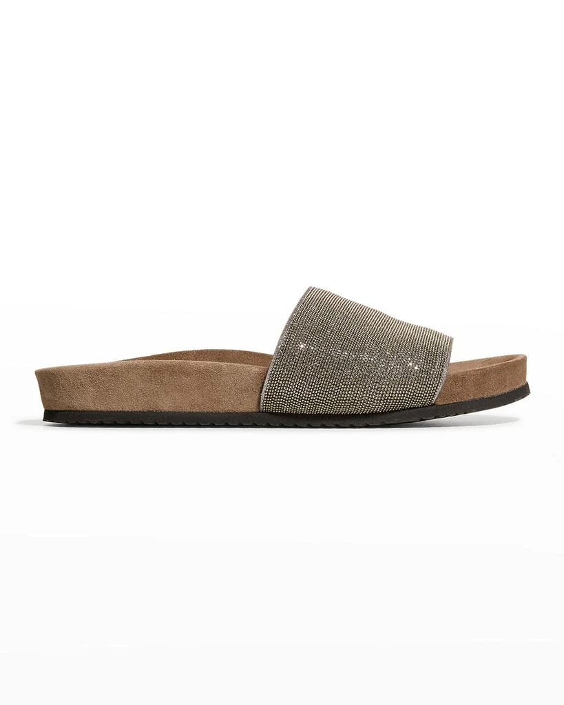 商品Brunello Cucinelli|Monili Band Flat Pool Sandals,价格¥8153,第1张图片