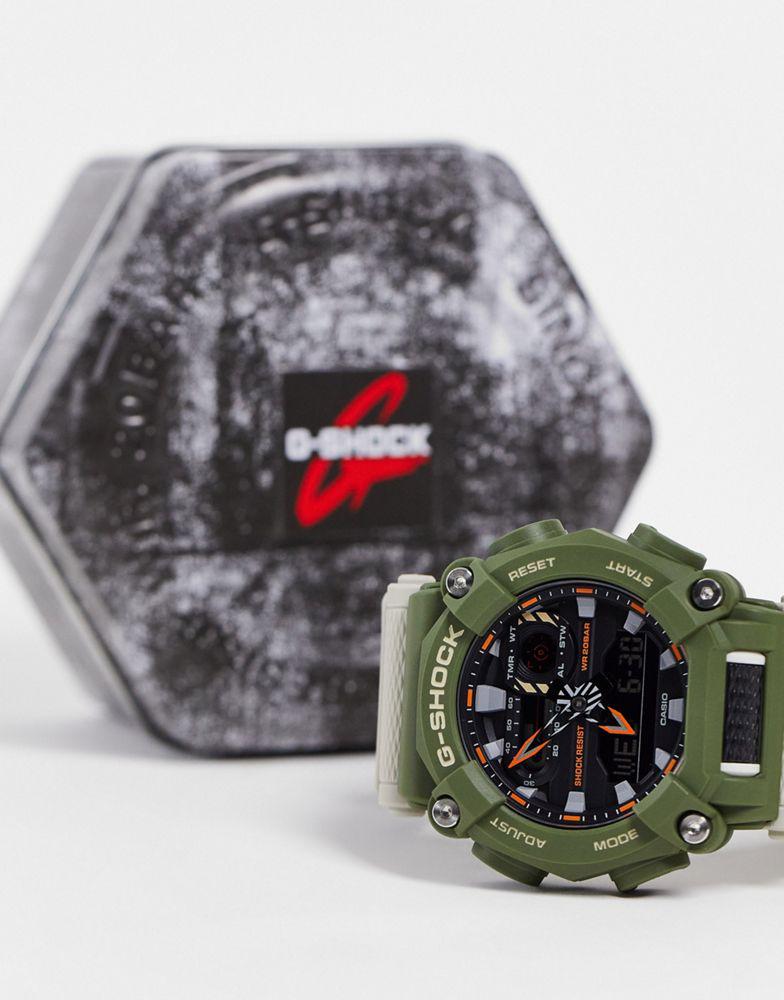 Casio G Shock unisex silicone watch in green GA900HC商品第4张图片规格展示