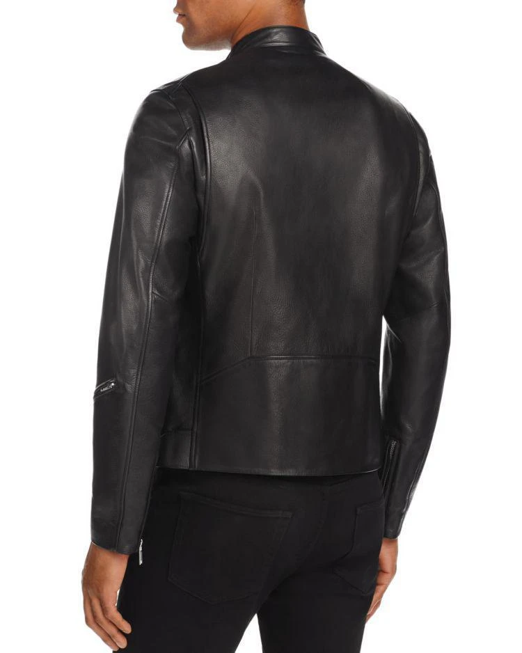 商品Theory|Draped-Front Leather Motorcycle Jacket,价格¥7692,第2张图片详细描述