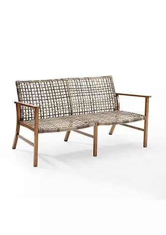 商品Crosley Furniture|Furniture Crosley Furniture Co6241br Gy 55.75 X 27 X 31 In. Ridley Outdoor Wicker Metal Loveseat Distressed Gray Brown,价格¥1776,第1张图片
