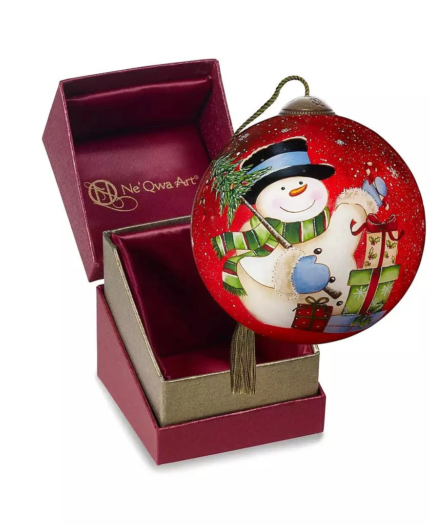 商品Precious Moments|Ne'Qwa Art 7221113 Snowman Celebration Hand-Painted Blown Glass Ornament,价格¥527,第5张图片详细描述