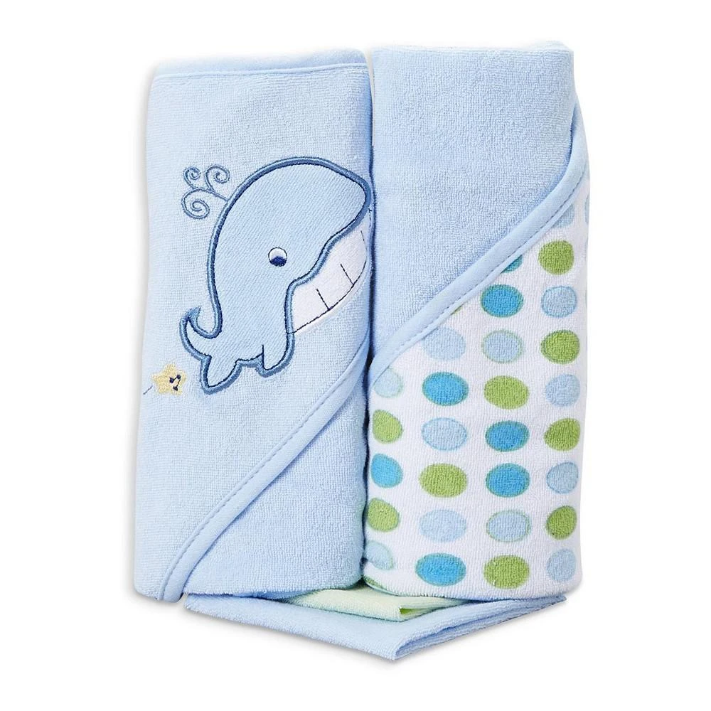 商品Spasilk|Baby Bath Hooded Towels & Washcloths Set for Newborns and Infants,价格¥97,第1张图片