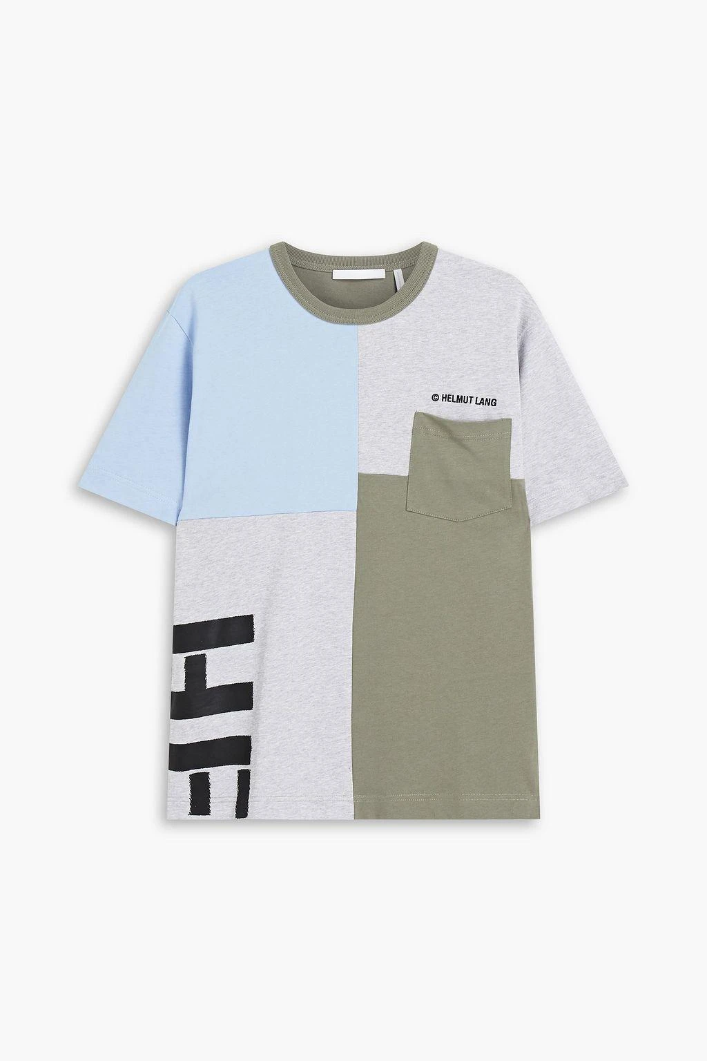 商品Helmut Lang|Embroidered printed cotton-jersey T-shirt,价格¥551,第1张图片