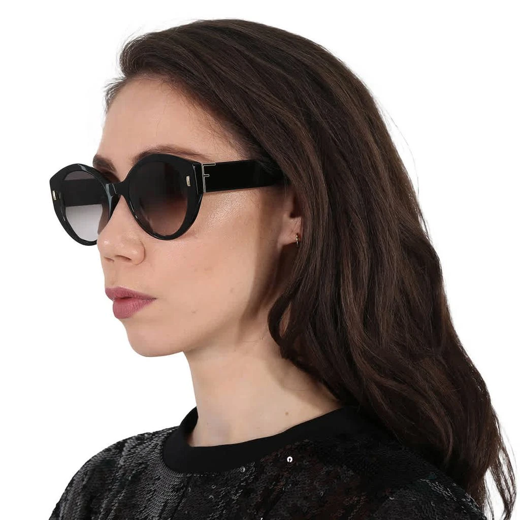 商品Fendi|Gradient Smoke Round Ladies Sunglasses FE40037U 01B 55,价格¥1083,第2张图片详细描述