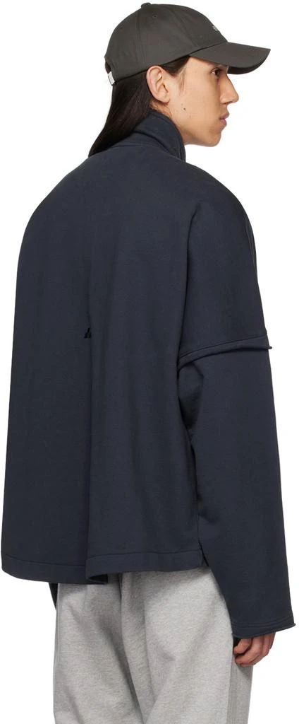 商品We11done|Navy High Neck Zip-Up Sweater,价格¥1365,第3张图片详细描述