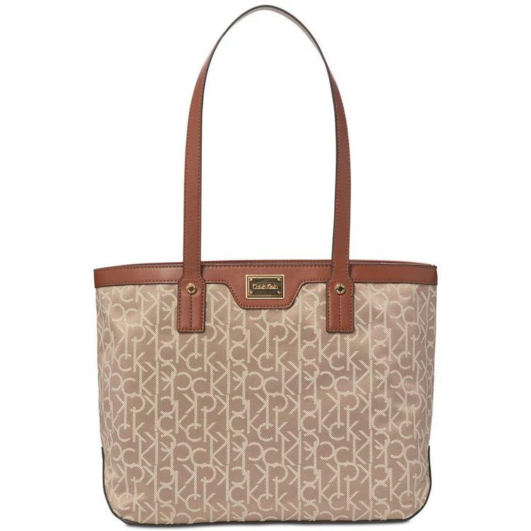商品Calvin Klein|Teodora Large Signature Tote,价格¥1030,第1张图片