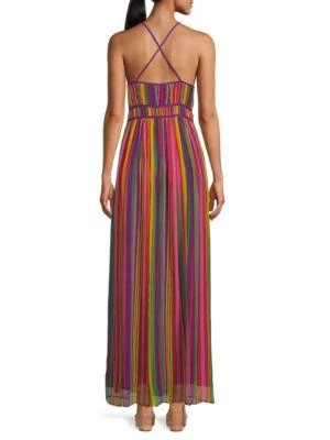 商品ba&sh|Romane Multi Striped Silk Blend Maxi Dress,价格¥1539,第2张图片详细描述