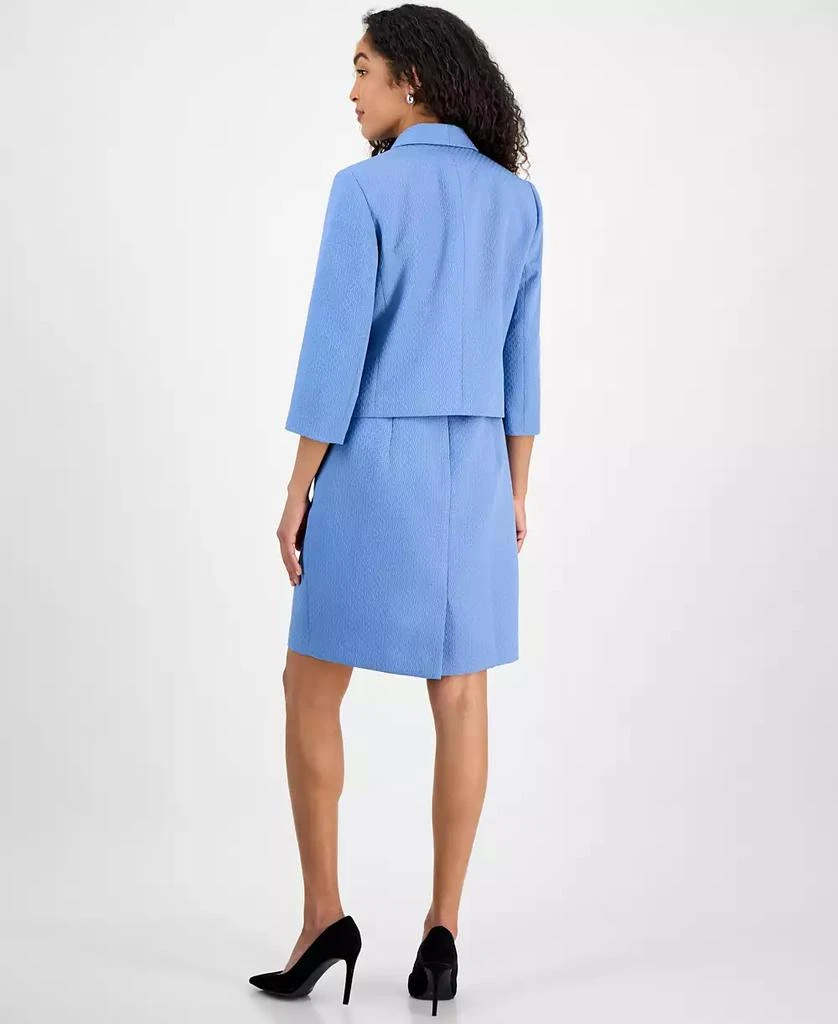 商品Le Suit|Women's Cropped Open-Front Jacket & Empire-Seamed Sheath Dress Set, Regular & Petite,价格¥517,第4张图片详细描述