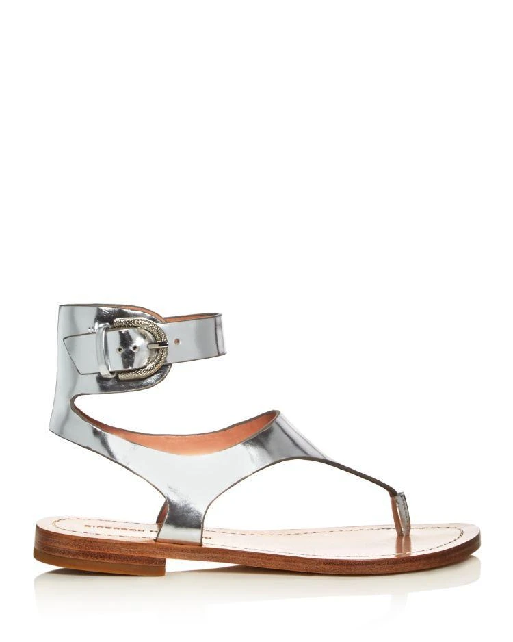 商品Sigerson Morrison|Adria Metallic Ankle Strap Sandals,价格¥1179,第2张图片详细描述