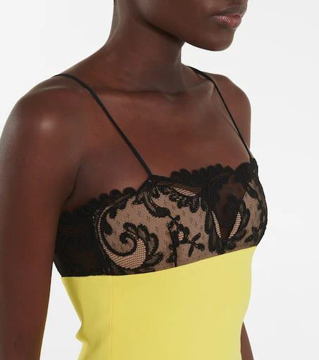 商品David Koma|Lace-trimmed cady slip minidress,价格¥7655,第4张图片详细描述