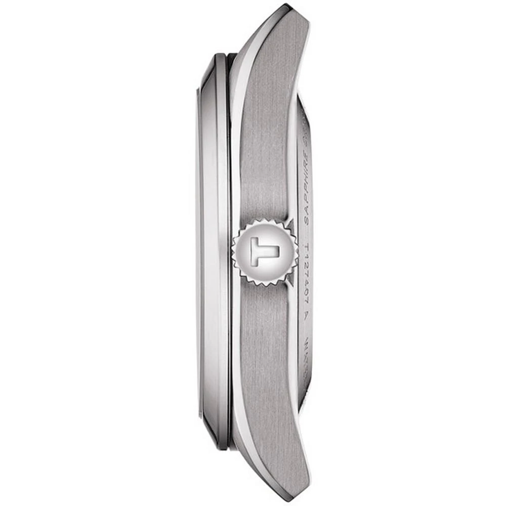 商品Tissot|Men's Swiss Automatic Powermatic 80 Silicium Brown Leather Strap Watch 40mm,价格¥5956,第4张图片详细描述
