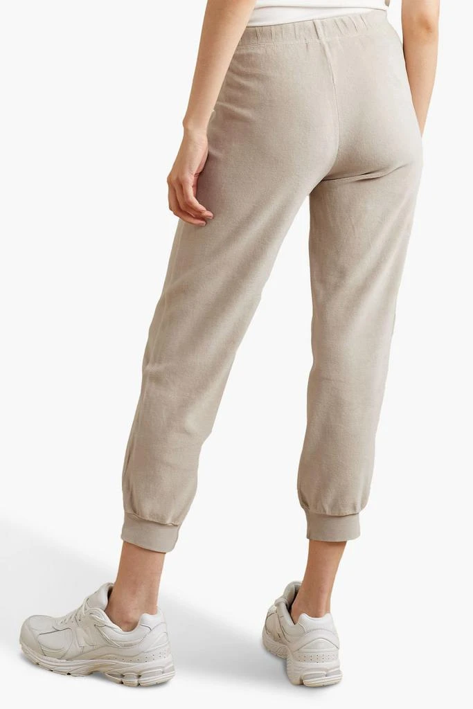 商品Bella Freud|Cropped cotton-blend velour track pants,价格¥734,第3张图片详细描述