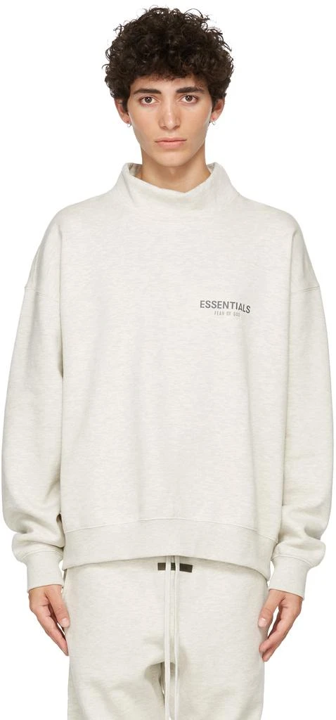 商品Essentials|Grey Pullover Mock Neck Sweatshirt,价格¥370,第1张图片