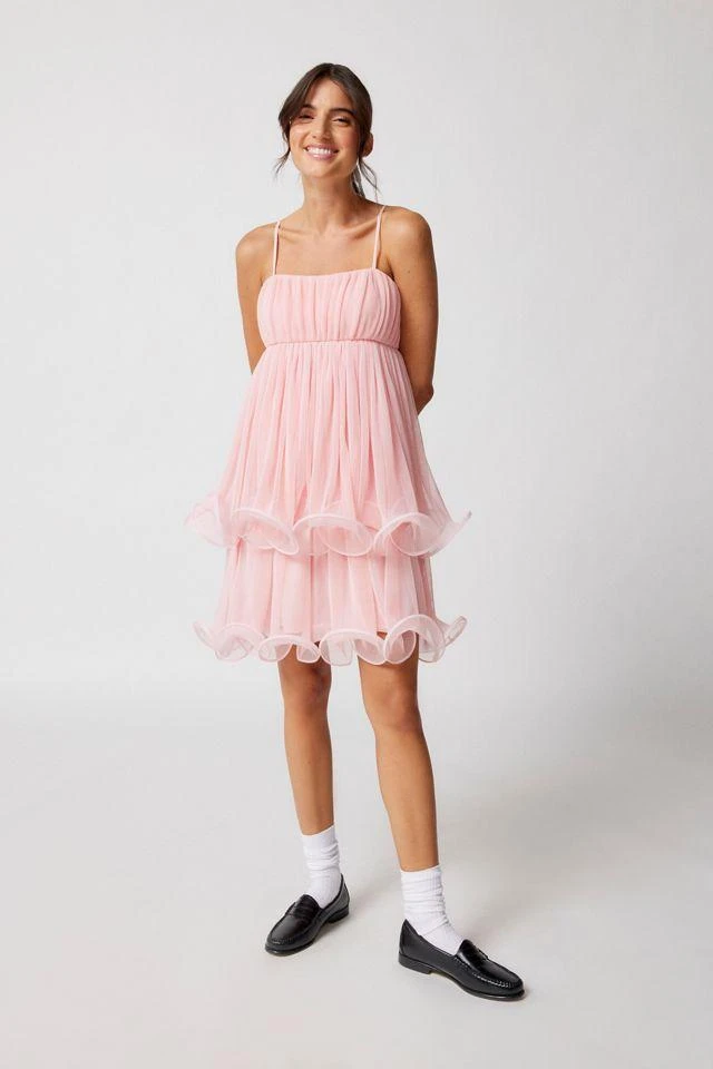 商品Urban Outfitters|UO Luna Tiered Babydoll Mini Dress,价格¥1286,第2张图片详细描述