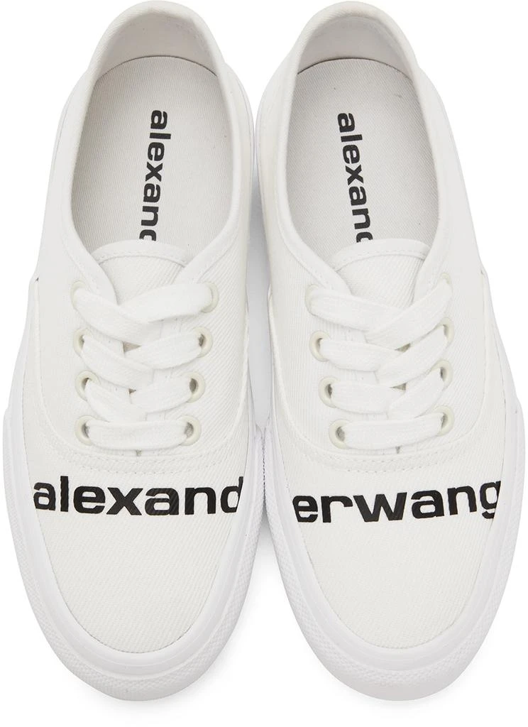 商品Alexander Wang|White Dropout Logo Sneakers,价格¥1225,第5张图片详细描述