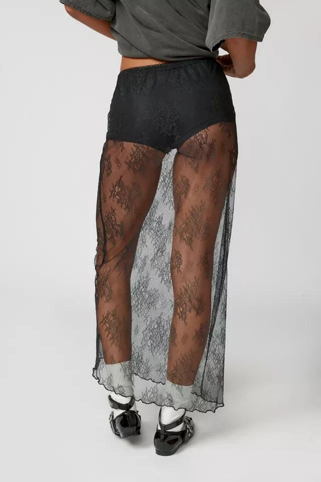 商品Urban Outfitters|UO Jules Sheer Lace Midi Skirt,价格¥148,第5张图片详细描述