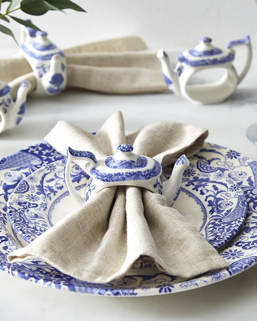 商品Spode|Blue Italian Teapot Napkin Rings, Set of 4,价格¥448,第1张图片