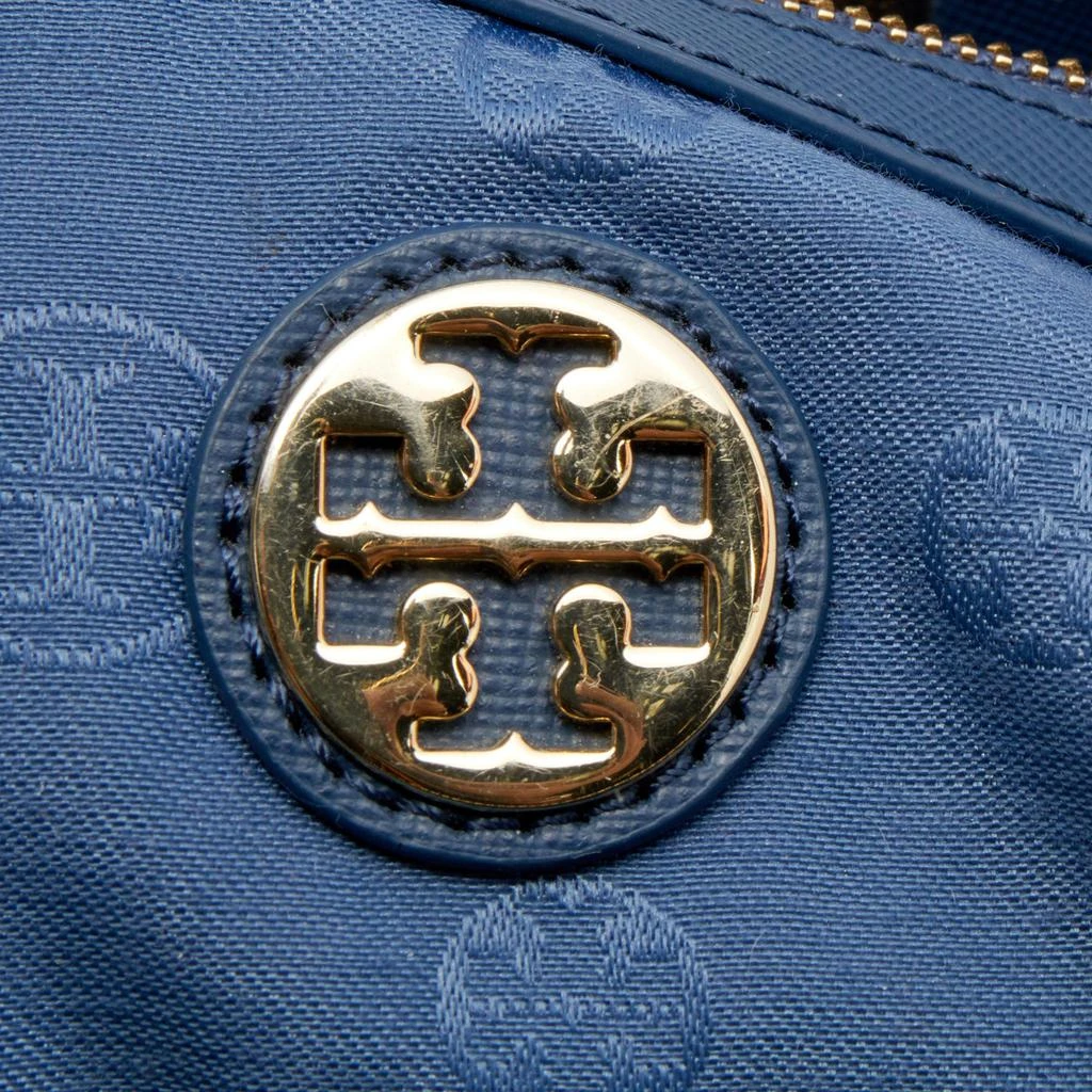 Tory Burch Blue/Purple Robinson Patchwork Double Zip Tote 商品