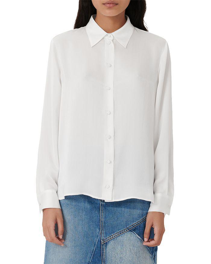 商品Maje|Cecily Silk Shirt,价格¥2174,第3张图片详细描述