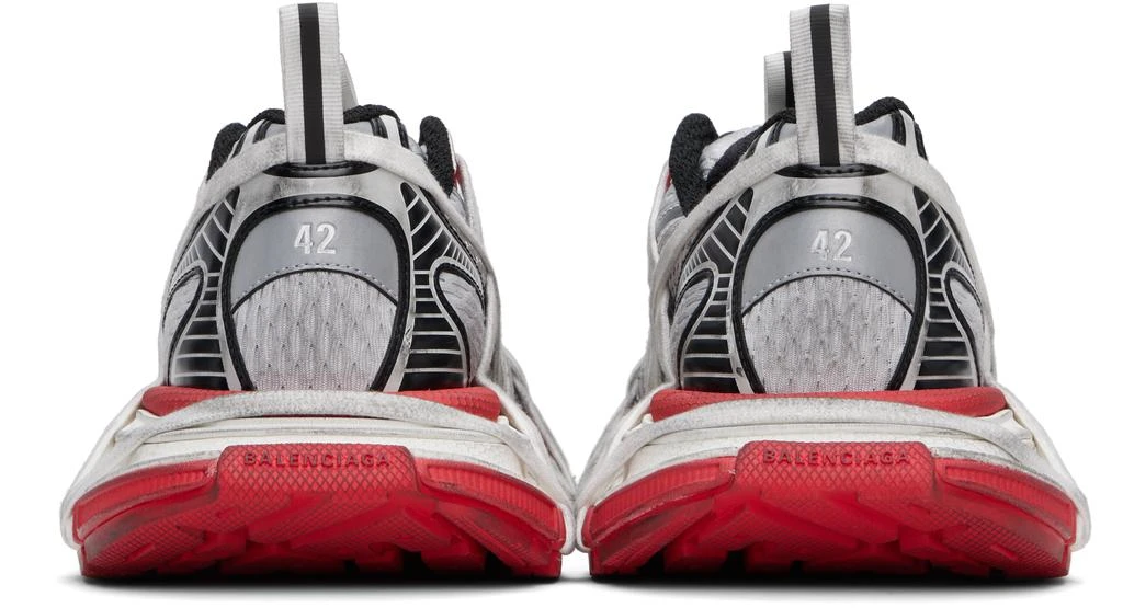 商品Balenciaga|Gray & Red 3XL Extreme Lace Sneakers,价格¥10193,第2张图片详细描述