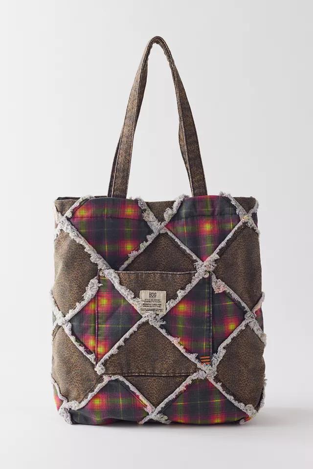 BDG Flannel Patchwork Tote Bag商品第1张图片规格展示