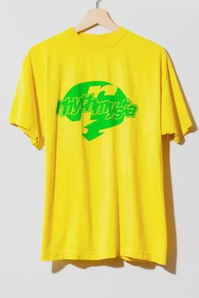 商品Urban Outfitters|Vintage 1990s Rhythmysta Electronic Music Festival Graphic Yellow T-Shirt,价格¥755,第1张图片