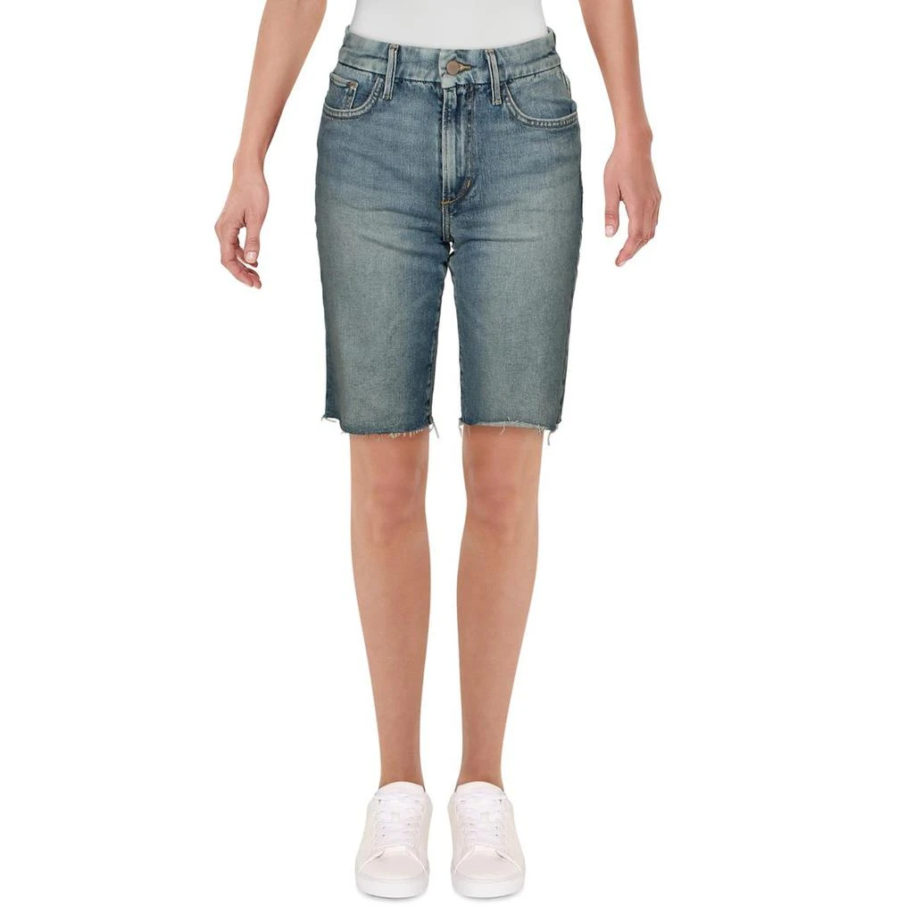 商品Joe's|Joe's Womens The Wanderer Mid Rise Distressed Denim Shorts,价格¥91,第1张图片